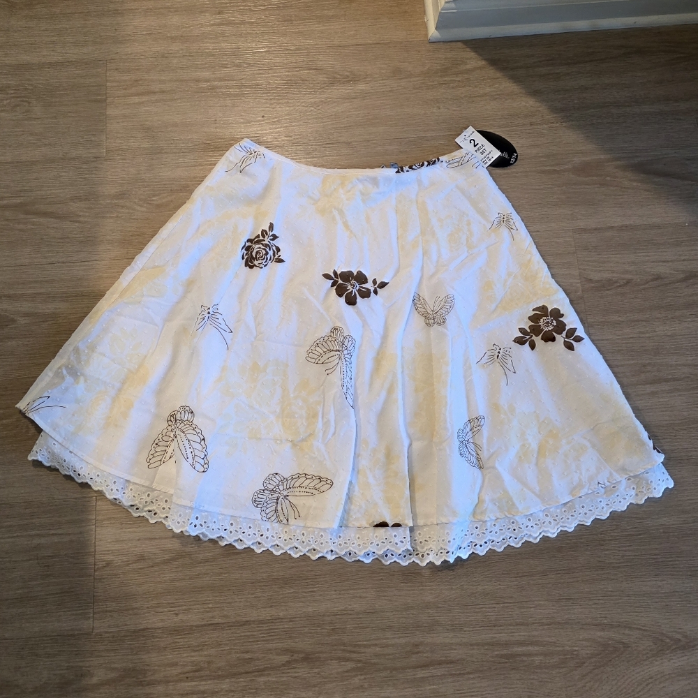 NWT My Michelle Cotton Lined Spring/summer Skirt Size 13/14 Large